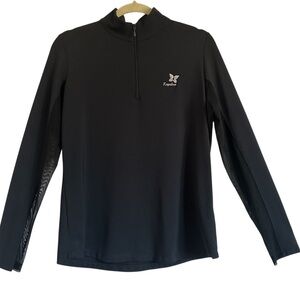 IBKUL Black Quarter Zip Mock Neck “Kapalu” Base Layer Size M